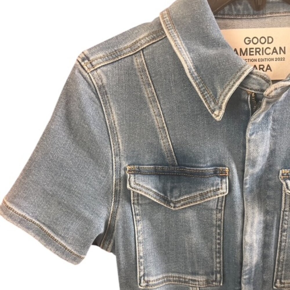 GOOD AMERICAN Collection Edition 2022 ZARA Denim Jumpsuit - Picture 2 of 10